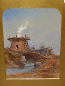 THOMAS LEESON ROWBOTHAM JR., IRISH 1823-1875, RURAL KILN SCENE DATED 1851, GRAPHITE AND WATERCOLOUR,