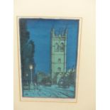 K. AUBREY MOORE, ACTIVE EARLY 20TH C. MAGDALANE BRIDGE, OXFORD CIRCA 1930, MONOGRAMMED IN PRINT