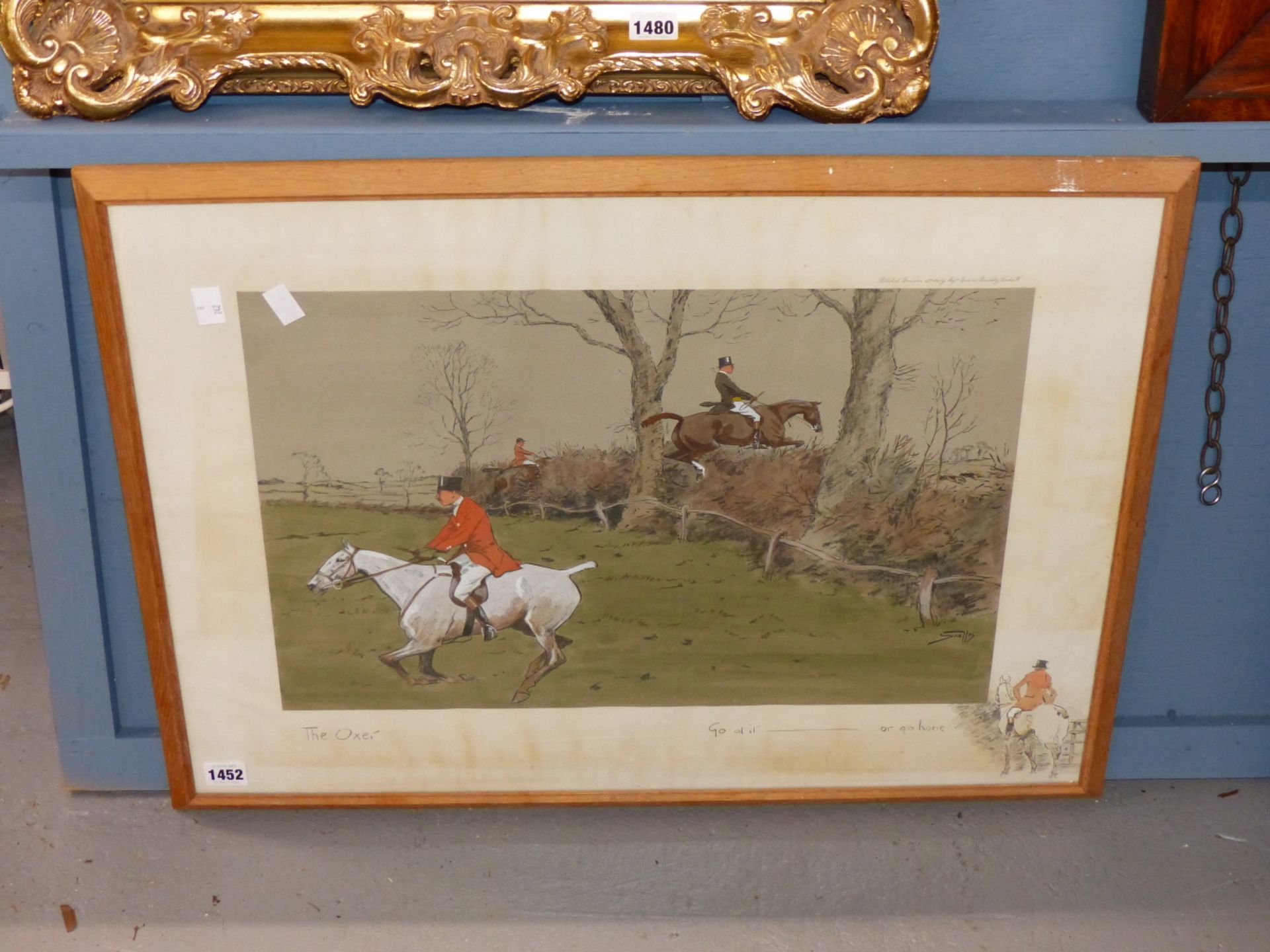 AFTER SNAFFLES (CHARLES JOHNSON PAYNE) A COLOUR PRINT THE OXER. 48 x 66cms - Image 6 of 6