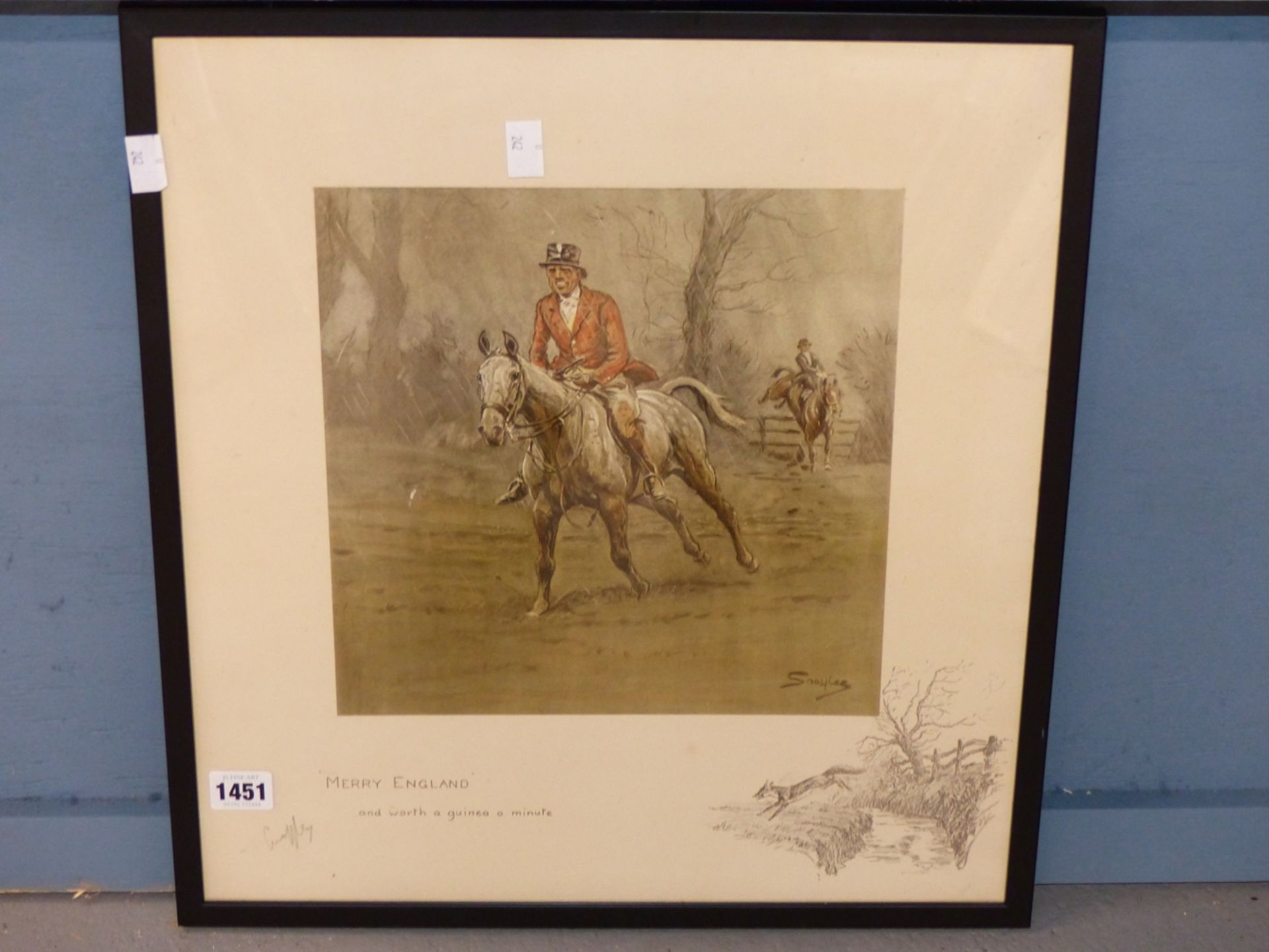 AFTER SNAFFLES (CHARLES JOHNSON PAYNE) A PENCIL SIGNED COLOUR PRINT ENTITLED MERRY ENGLAND. 45 x - Image 5 of 5