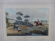 AFTER ALKEN A PAIR OF HAND COLOURED HUNT PRINTS. 24 x 32cms (2)