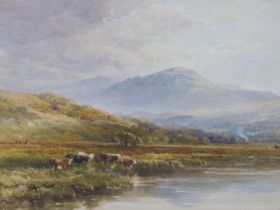 EDWARD MORISON WIMPERIS (1835-1900) WELSH LANDSCAPE. WATERCOLOUR. MONOGRAMMED AND LABELLED VERSO. 35