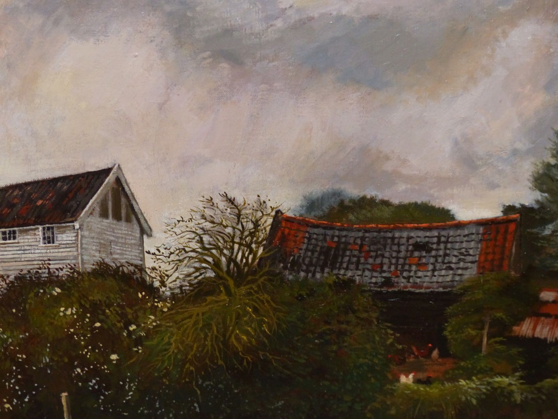 HARDAKER (CONTEMPORARY SCHOOL) ARR. BY THE MILL POND, SIGNED, OIL ON CANVAS. 51 x 75cms - Image 4 of 9