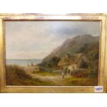 WILLIAM EDWIN ELLIS (1841-1894) COLWYN BAY, WALES, SIGNED, OIL ON CANVAS. 26 x 36cms