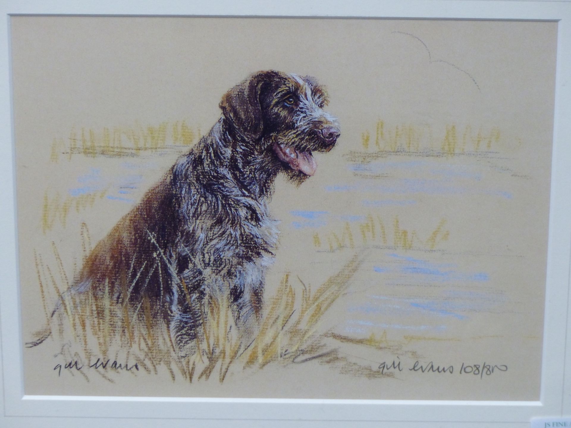 CONTEMPORARY SCHOOL LIMITED EDITION COLOUR PRINT OF A DOG. 19 x 24cms TOGETHER WITH AN EARLY 20th C. - Image 2 of 5