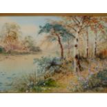 J. HALFORD ROSS (EARLY 20th C. ENGLISH SCHOOL) TWO WATERCOLOURS OF RIVER SCENES, SIGNED. 19 x