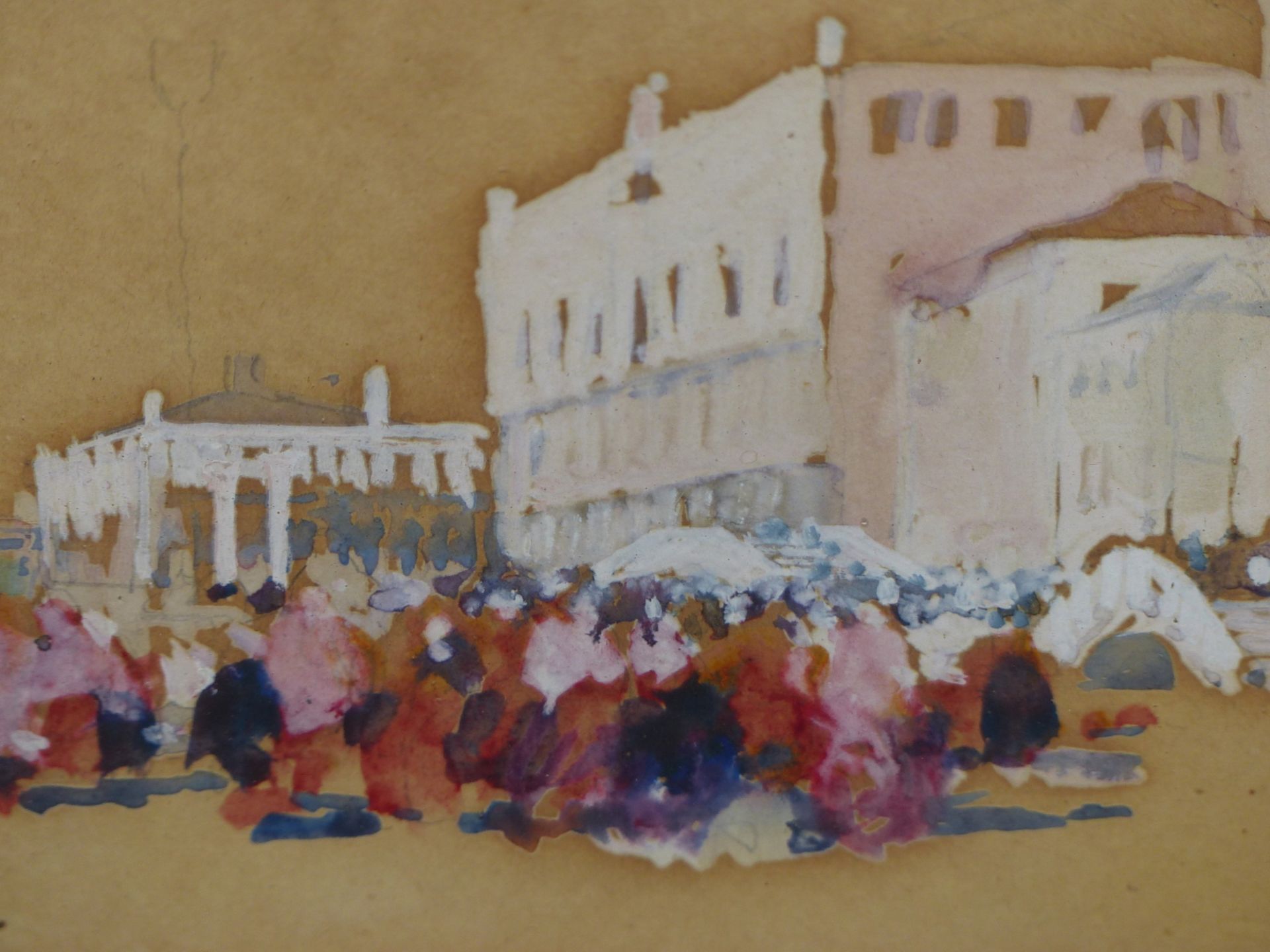 ALFRED EAST, ENGLISH 1844-1913, VENETIAN SCENE, POSSIBLY PREPARATORY SKETCH FOR SIMILAR PIECE