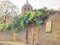 E PLACHTEY. ( 20TH CENTURY). TOM TOWER OXFORD. PASTEL. SIGNED AND DATED 1942. 48 X 38 cm