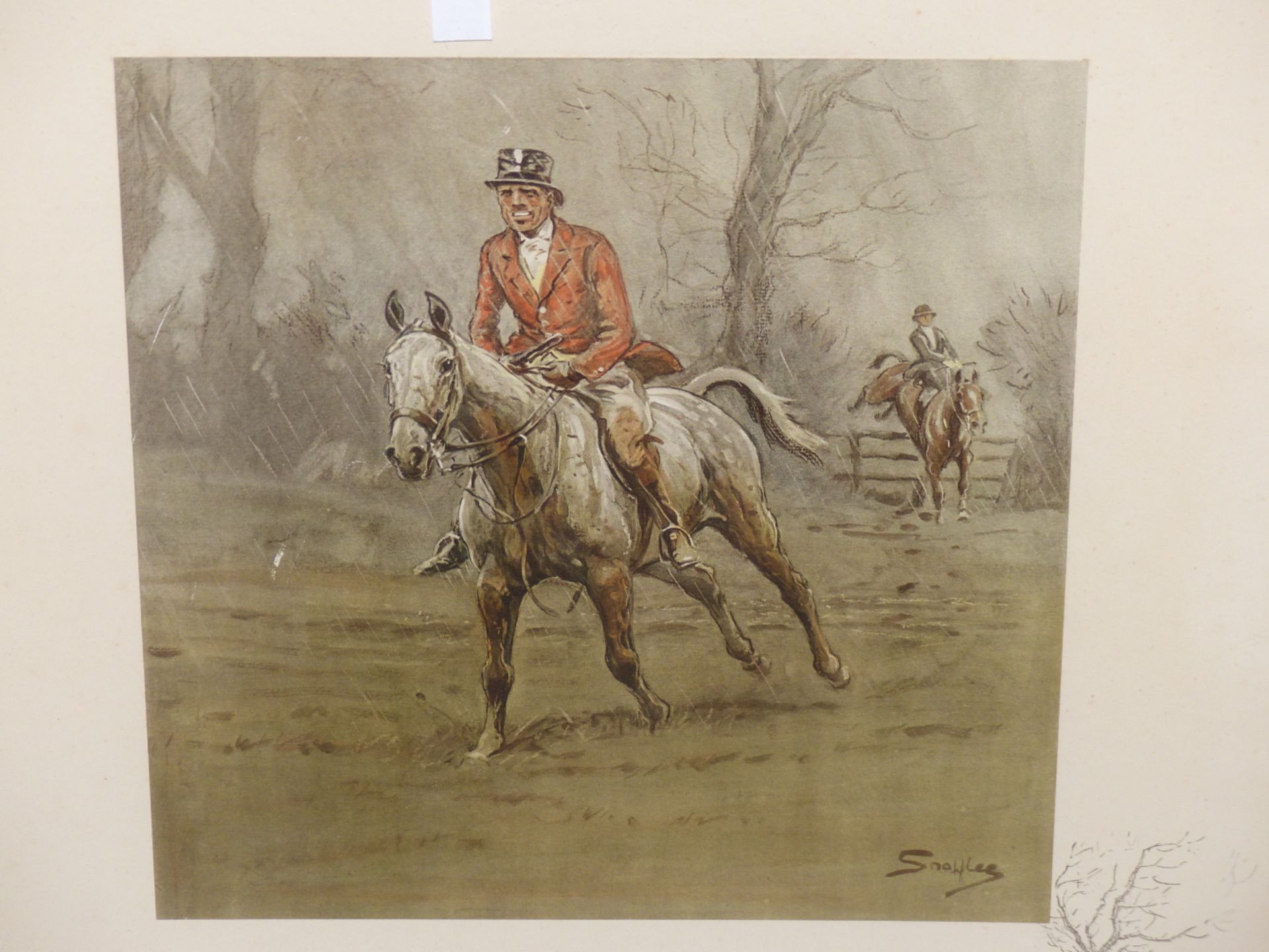 AFTER SNAFFLES (CHARLES JOHNSON PAYNE) A PENCIL SIGNED COLOUR PRINT ENTITLED MERRY ENGLAND. 45 x