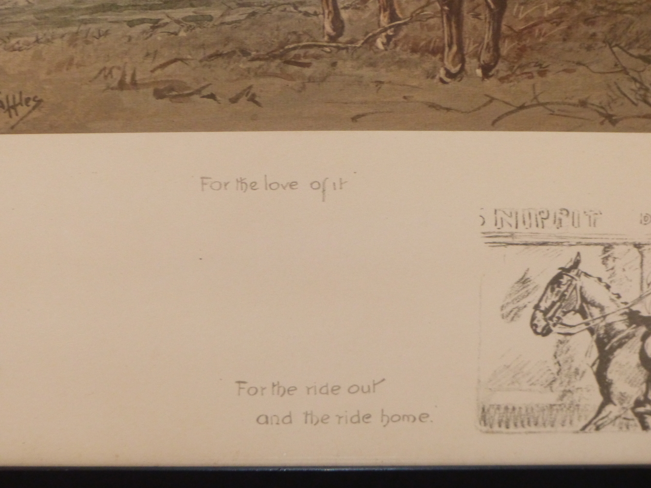 AFTER SNAFFLES (CHARLES JOHNSON PAYNE) PENCIL SIGNED COLOUR PRINT FOX CATCHERS. 43 x 37cms - Image 4 of 6