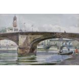 Charles Mayes Wigg (British, 20th century) inscribed on verso label "Florence", watercolour, signed,