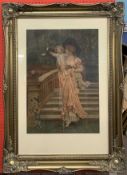 British School, 20th century, mother and child, chromolithograph, mounted,15.5x22.5ins, gilt