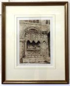 William Monk (British, 20th century), Norman Arch at St. Barthomolew's, etching, 7x10ins, signed