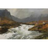 Jonathan Taylor (British, contemporary), Coire Nan Arr, North West Scotland, mixed media, 13x19.