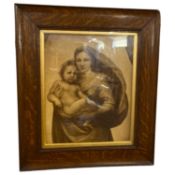 After Raffaello Sanzio, The Sistine Madonna, late 19th Century sepia print