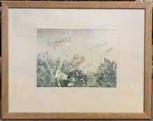 Anna Pugh (British, 20th century), 'Dragonfly', etching with aquatint on wove paper, limited