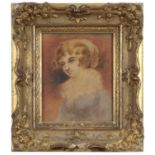 British School, 19th Century, A portrait of a lady, reportedly Lady Hamilton (label verso),