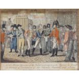 British School, 19th Century. A pair of hand-coloured political engravings of the life and times