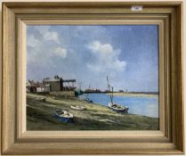 Macfarlane Widicupp (British, 20th century) The Boat House, Blakeney, signed, 19x15ins, oil on