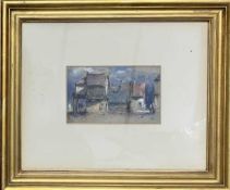 George James Knox (British,1810 -1897), A village scene, signed, 4x6ins, mounted, framed and