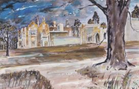 Brian Edwards (British, b.1944 -), Felbrigg Hall, watercolour, signed and dated 1991, 13x21insQty: