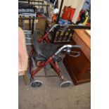 Wheeled mobility walker