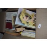Box containing a quantity of books, to include Marilyn Monroe, Pushkin etc