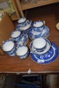 Quantity of various blue and white tea wares