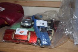 A mixed lot of Dinky die-cast vehicles, mostly saloons, to include: - Mercedes Benz 600 - Rolls