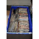 Box containing a quantity of singles, mainly popular music