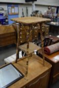 Victorian bamboo two tier occasional table, 71cm high
