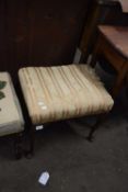 18th Century stool with cabriole legs and striped fabric design (a/f)