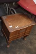 Small three drawer wooden chest