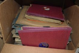 Box containing a quantity of LP's and other records