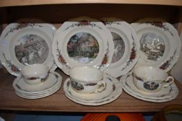 Quantity of French dinner and tea wares