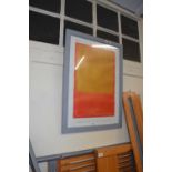 After Mark Rothko coloured print, framed and glazed