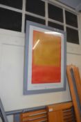 After Mark Rothko coloured print, framed and glazed