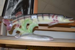 Large ceramic model of a fish