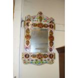 20th Century Indian wall mirror with decorated frame