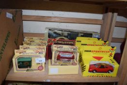A mixed lot of boxed and unboxed die-cast and plastic vehicles to include: - Boxed Matchbox: