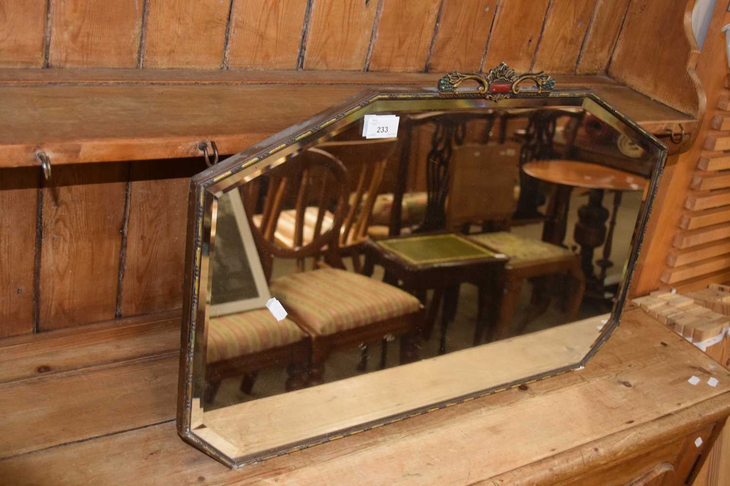 Early 20th Century bevelled wall mirror