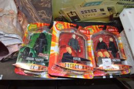 A trio of Dr Who figurines in original boxes to include: - Judoon Trooper - Auton Twins - Auton