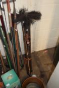 Quantity of drain or chimney rods with brush
