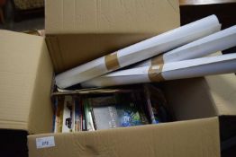One box of various assorted DVD's, posters etc