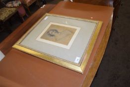 Head and shoulders portrait of a 19th Century lady, unsigned, gilt framed
