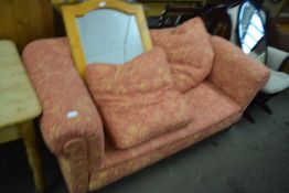 Floral upholstered drop end sofa