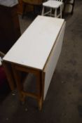 White melamine drop leaf kitchen table