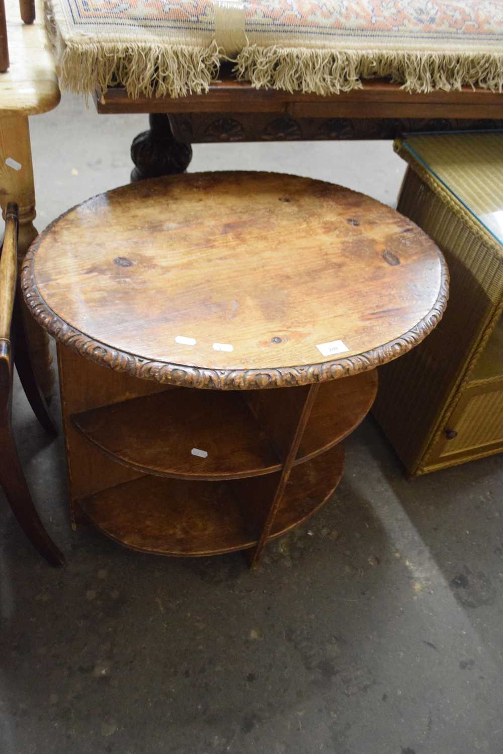 Early 20th Century stained pine oval occasional table
