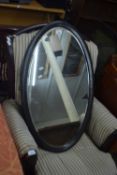 Early 20th Century oval bevelled wall mirror