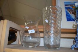 Two glass vases